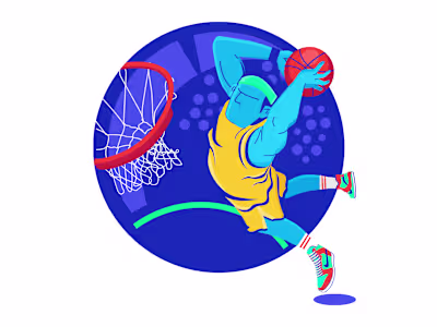 Basketball Players Illustration Series