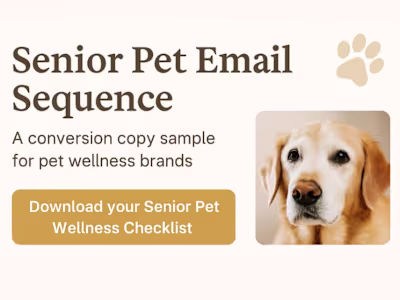 Senior Pet Email Sequence – Wellness Nurture Flow