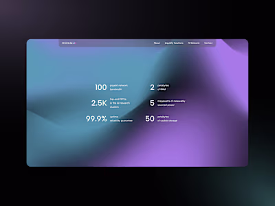 A clean, data-driven section for Rivium AI showcasing massiv...