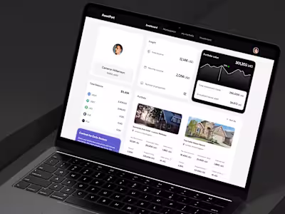 Introducing my latest design a dashboard built for AssetPort...