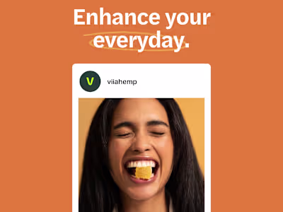 Social media ads creative for VIIA Hemp