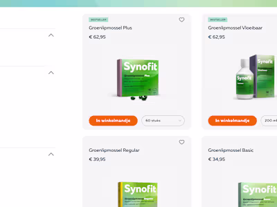 E-commerce Synofit store
