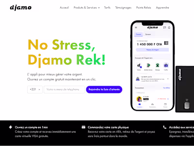 Fintech app landing page clone