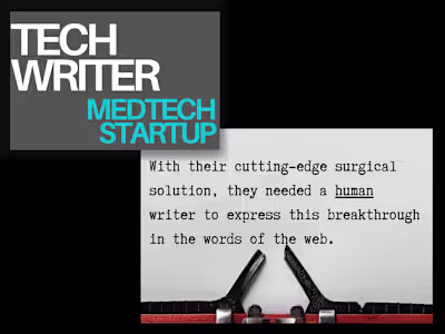 Launch Content for Medtech Startup's Website