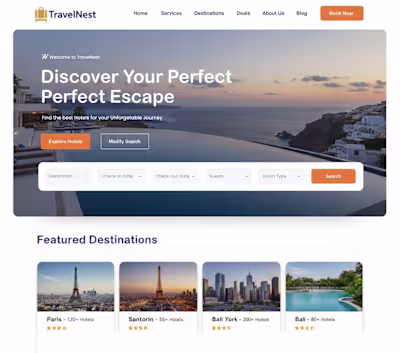 TravelNest - Hotel Booking Backend System Development