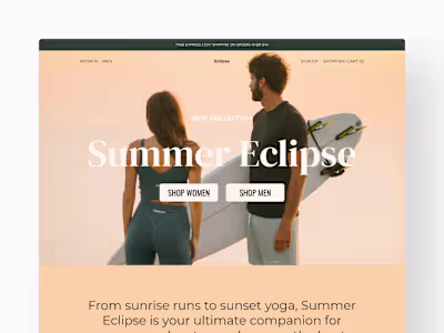 Summer Eclipse: Sleek Clothing Store Driving Online Sales