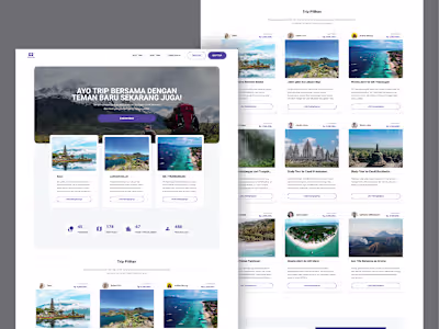 UI UX Web App Travel Design 