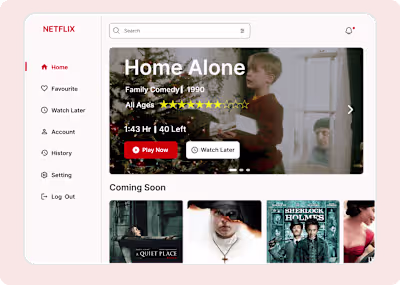 Netflix concept UI design