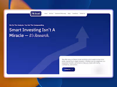 Minimalist, clearer, warmer design for a financial research ...