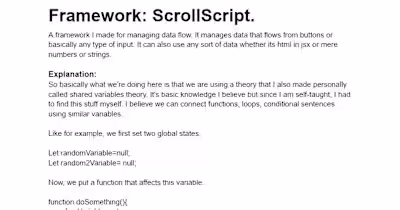 ScrollScript: A Self-Made Framework.