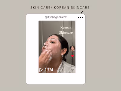 Skincare content creator 