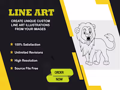 I will convert your any image into vector line art illustration