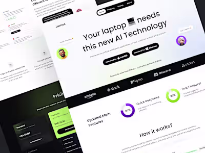 Landing page for workflow automation startup