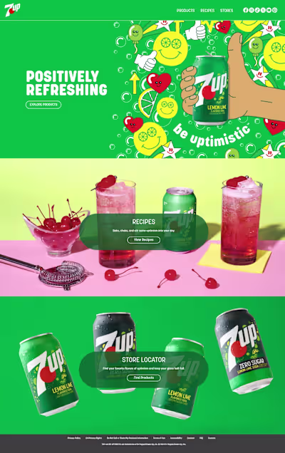 7 Up Interactive Website