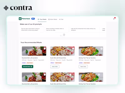 PlateHack Meal Recommendation Engine