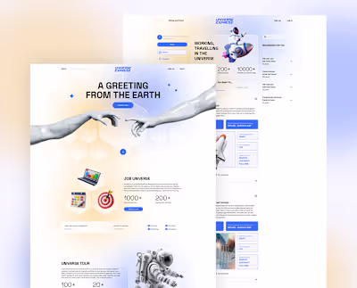 UX/UI website design - UNIVERSE EXPRESS :: Behance