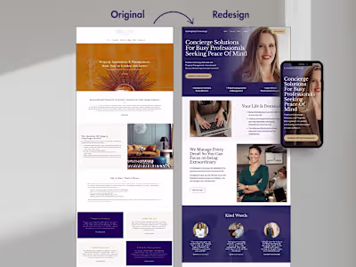 Luxury Small Business Landing Page Redesign