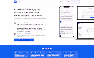 Script Maker with TTS (400+ Voices) and AI with Auto Translation