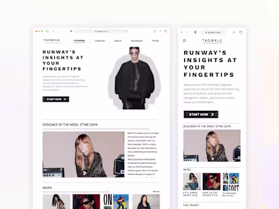 Fashion website redesign