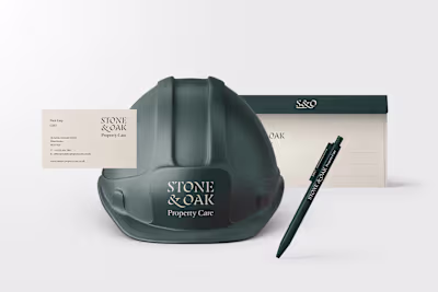 Logo and brand identity for a premium property care company