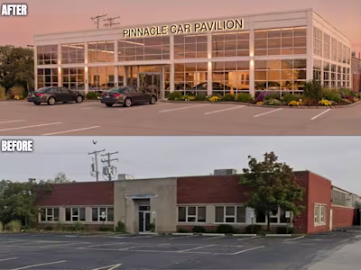 Adaptive Reuse: Industrial Building to Car Pavilion