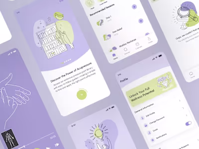 UI/UX Mobile App Design for a Wellness, Health  & Acupressure