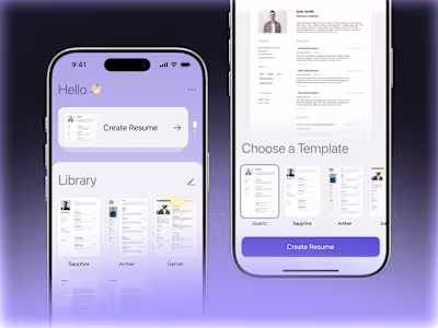 Resume & CV Builder App for IOS