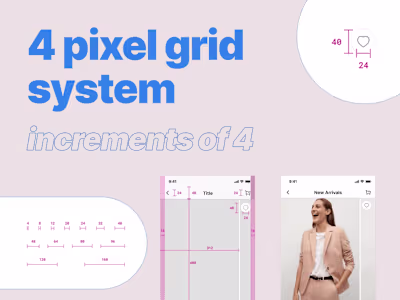 4 Pixel Spacing Grid System in UI