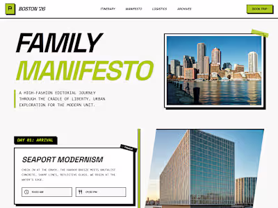 Project Idea: Neo-Brutalist Travel Website Design This desig...