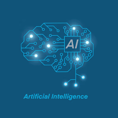 Futuristic circuit brain representing artificial intelligence 