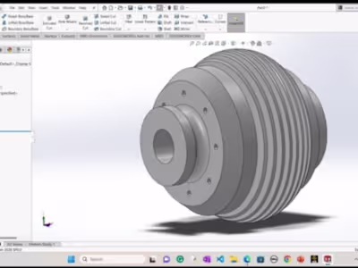 Designing using solid works