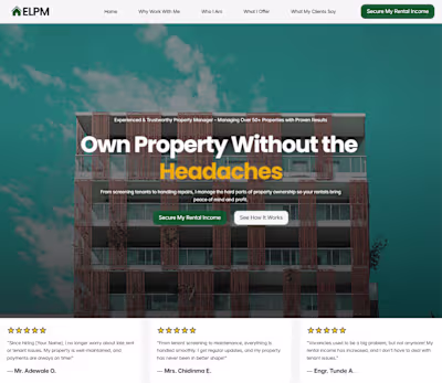 EL Property - Luxury Property Management Website