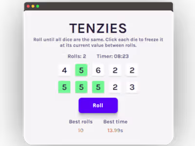 Tenzies:  Roll and Match Fun 