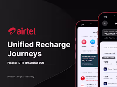 Airtel ✦ Unified Recharge Journeys