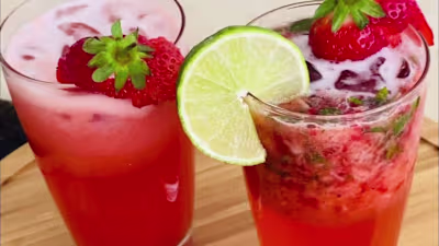 2 Refreshing Strawberry Drinks / How To Make Strawberry Lemonad…
