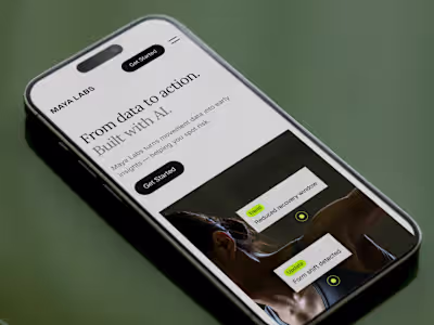 Maya Labs Framer Template Development