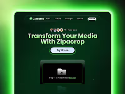 𝗭𝗜𝗣𝗔𝗖𝗥𝗢𝗣 : React Landing Page