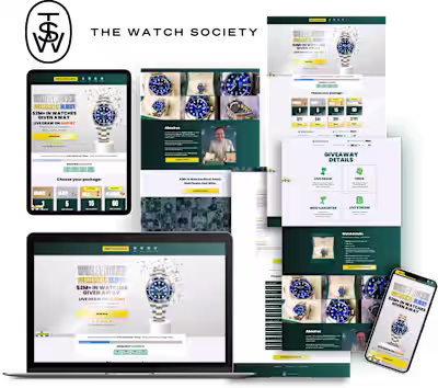 The Watch Society Raffle funnel