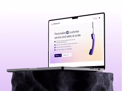Landing Page Design for GleeenAI