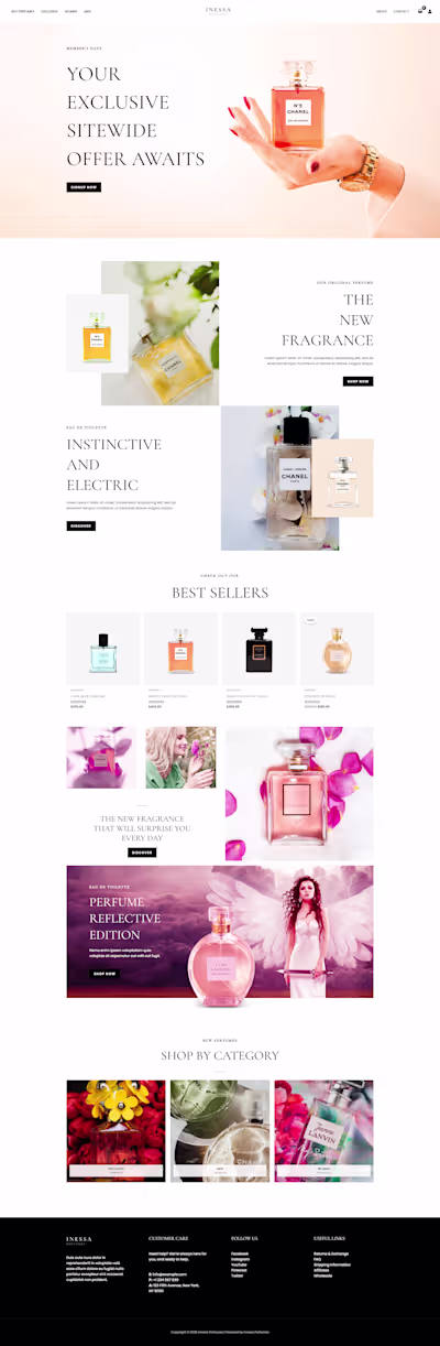 Luxury Fragrance Homepage Design