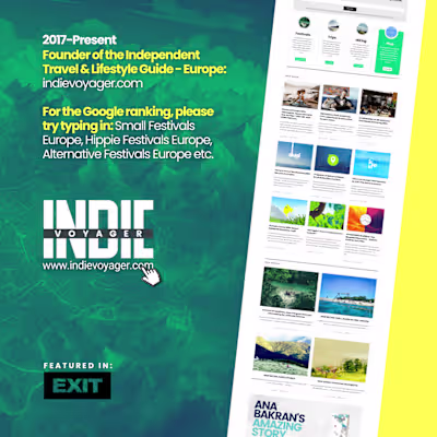The founder of Indie Voyager travel website