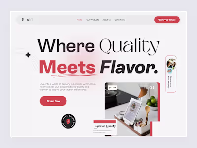 Gleam-Cooking Essentials Web Header Concept