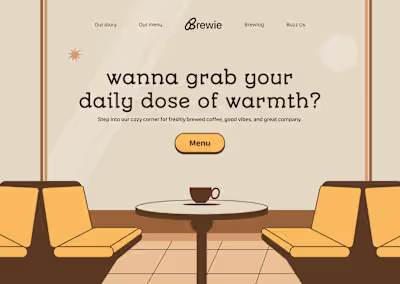 Coffee shop Website hero section.

The