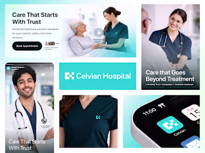 Modern healthcare branding for Celvian
