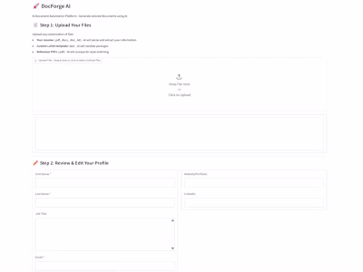DocForge AI is a document automation system that uses Large ...