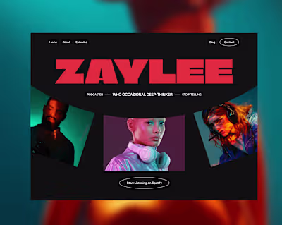 Zaylee Podcaster Webflow