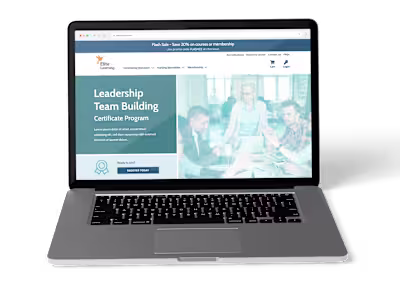 Elite Learning - landing page redesign