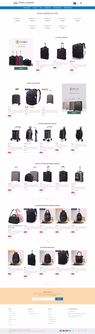 Modern E-commerce for Travel Essentials.