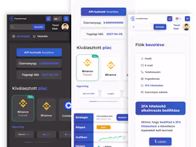 CriptoStrategy  User Interface design