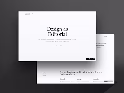 I made an editorial website prototype with smooth scroll ani...